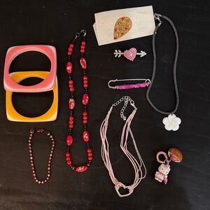 Colorful Jewelry Set with Bracelets and Necklaces